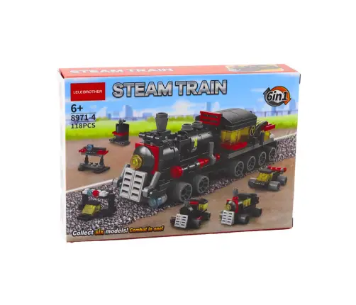 6in1 Locomotive Construction Blocks Set 118el