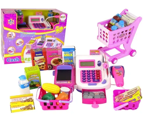 Shop Cash Register with Calculator Accessories