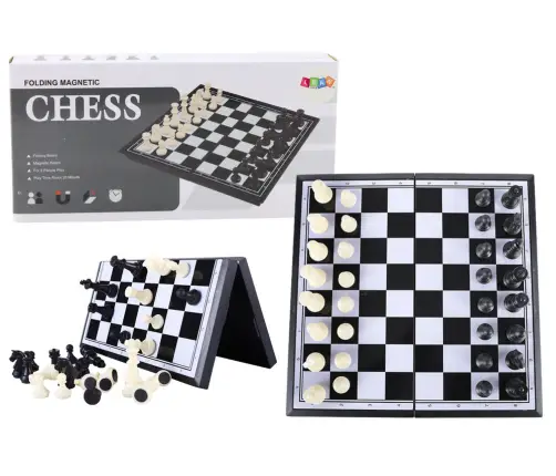 Klasiskā šaha spēle ar magnētisko dēli un figūrām Klasiskā šaha spēle ar magnētisko dēli un figūrām