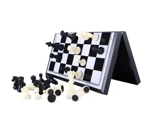 Klasiskā šaha spēle ar magnētisko dēli un figūrām Klasiskā šaha spēle ar magnētisko dēli un figūrām