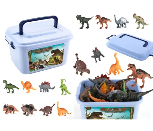 Dinosaurs Figures Set Park Accessories Box 46 Pieces