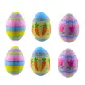 Easter Eggs on Wire Pick Carrot Tulips Decoration Colorful 6pcs