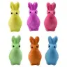 Styrofoam Easter Bunnies Glitter Decorative Colorful 6pcs