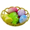 Easter Decorations In Basket Bunnies Eggs Carrot 6pcs