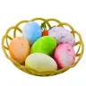 Easter Decorations In Basket Eggs Carrot Colorful 7pcs