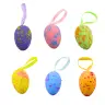 Easter Decorations Eggs With Loop Pendant Colorful 6pcs