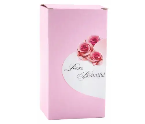 Eternal Rose in Dome with LED Lighting Heart Beads Red 21x11cm