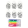 Easter Styrofoam Eggs For Painting Markers Flower Pattern A 6pcs Easter Styrofoam Eggs For Painting Markers Flower Pattern A 6pcs