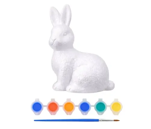 Bunny Styrofoam Decorations Painting Kit Paint Brush