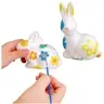 Easter Set Styrofoam Eggs 9pcs Bunny Figurine Paints