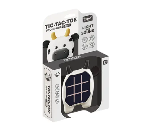 Electronic Game 3in1 Tic Tac Toe Memory Cow Black and White