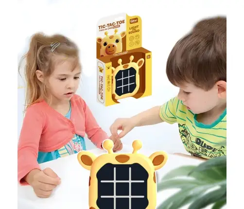 Electronic Game 3in1 Tic Tac Toe Memory Giraffe Yellow