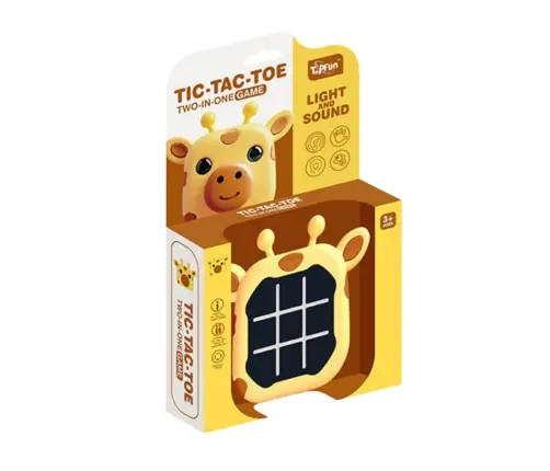 Electronic Game 3in1 Tic Tac Toe Memory Giraffe Yellow
