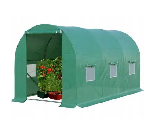 Foil Tunnel Garden Greenhouse 2x3 6m2 Green for Vegetables Frame