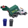 Garbage Truck Garbage Bins Lights Sounds Green 1:14