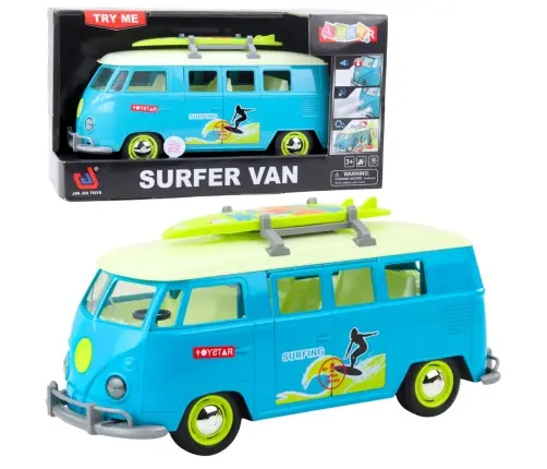 Car Surfer Van Bus Surfboard Lights Sounds Turquoise