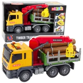 Timber Crane Truck Lights Sounds Yellow 1:14