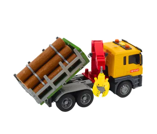 Timber Crane Truck Lights Sounds Yellow 1:14