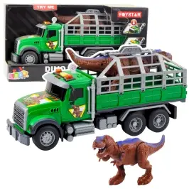 Dinosaur Transport Truck Figure Lights Sounds Green