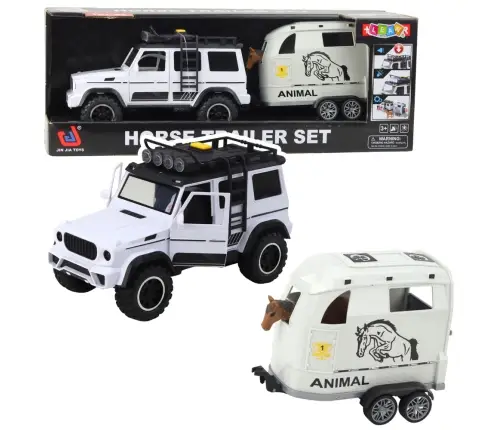Off-road Vehicle with Horse Trailer, Figure, Lights, Sounds
