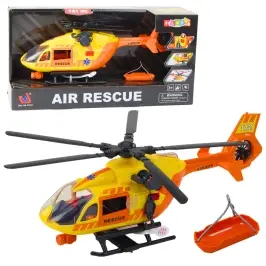 Rescue Helicopter Hook Stretcher Lights Sounds Orange 1:12