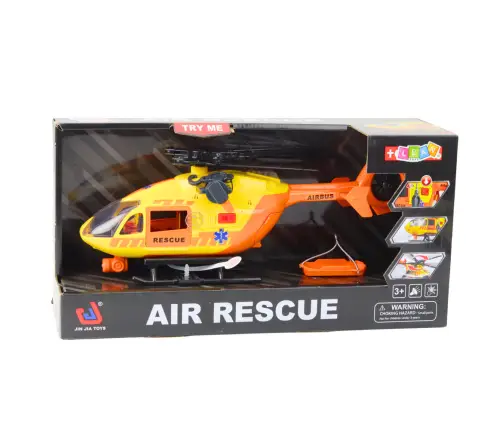 Rescue Helicopter Hook Stretcher Lights Sounds Orange 1:12