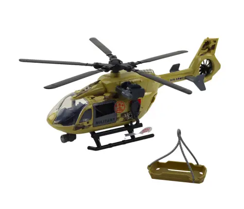 Military Helicopter Military Hook Stretcher Lights Sounds 1:14