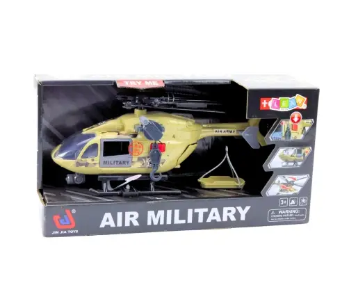 Military Helicopter Military Hook Stretcher Lights Sounds 1:14