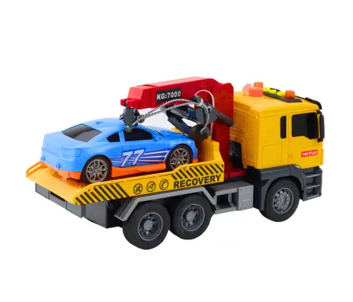 Tow Truck With Crane Race Car Lights Sounds