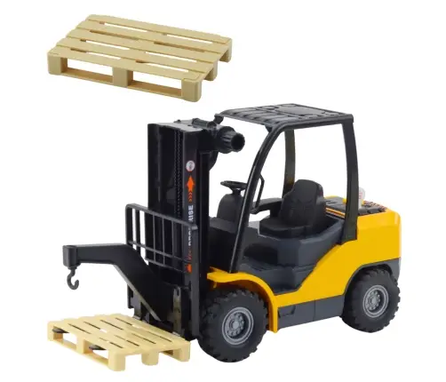Forklift Moving Forks Pallet Lights Sounds Yellow