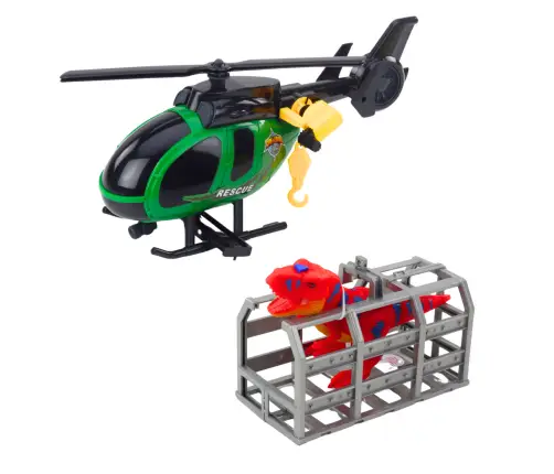 Rescue Kit Truck Helicopter Car Dinosaur Lights Sounds