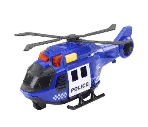 Police Helicopter Car Set with Moving Lights and Sounds