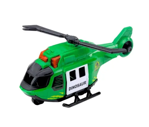 Set Truck Helicopter Cage With Dinosaur World Sounds Green
