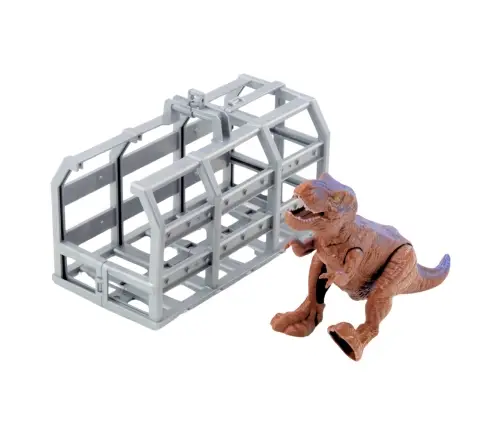 Set Truck Helicopter Cage With Dinosaur World Sounds Green
