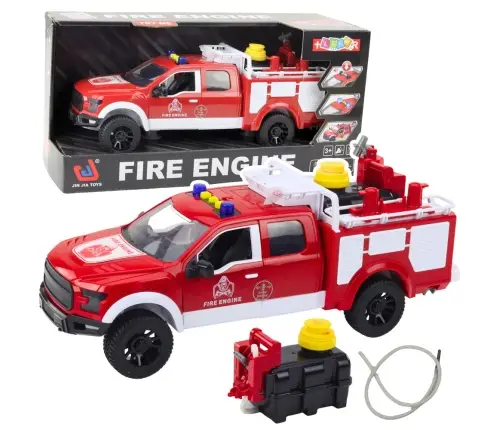 Fire Truck Firefighting Water Lights Sounds White Red 1:12