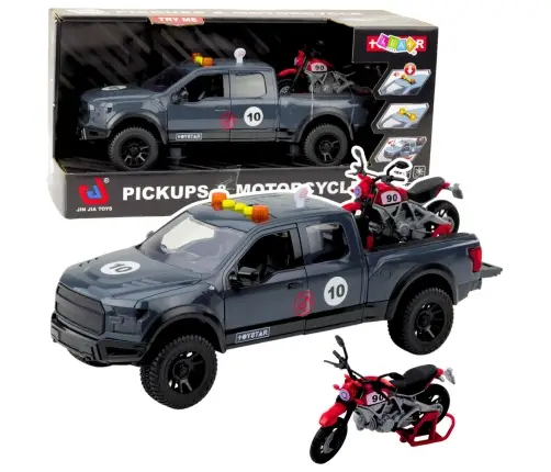 Pickup Truck With Engine Lights Sounds Gray 1:12