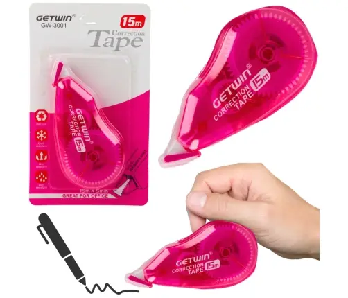 Correction Tape Mouse School Office 15m x 5mm Pink