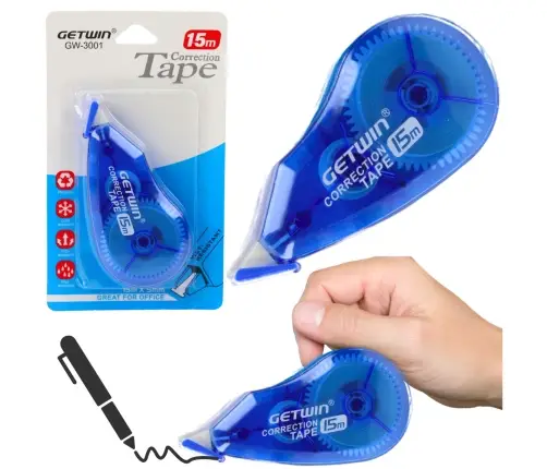 Correction Tape Mouse School Office 15m x 5mm Blue