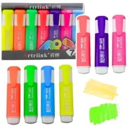Set of Neon Colored Highlighters Markers 7pcs