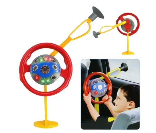 Electronic Backseat Driver Childrens Kids Realistic Steering Wheel