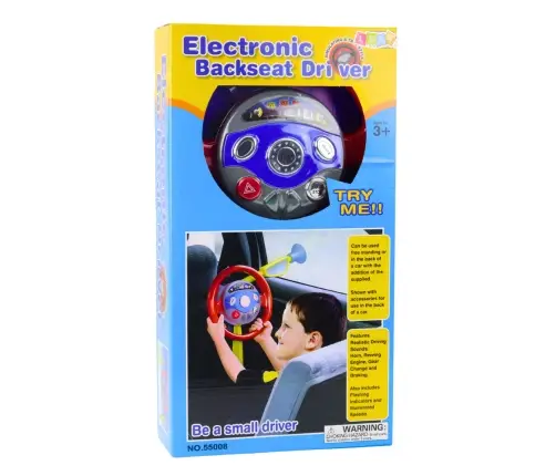 Electronic Backseat Driver Childrens Kids Realistic Steering Wheel
