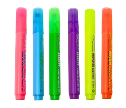 Highlighter Set School Office Colorful Neon 6pcs.