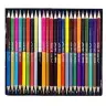 Set of Crayons Double-sided Two-color School Triangular 48 Colors