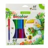 Set of Crayons Double-sided Two-color School Triangular 48 Colors