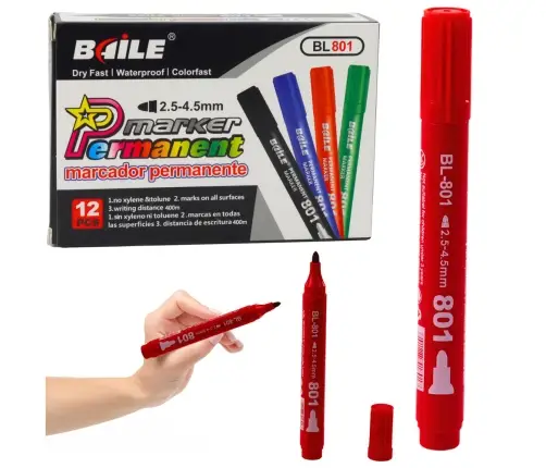 Permanent Marker Waterproof Red 2.5-4.5 mm