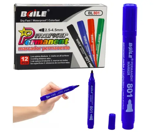Permanent Marker Waterproof Blue 2.5-4.5 mm