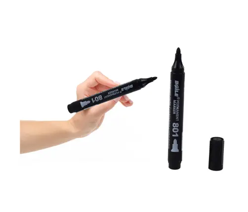 Permanent Marker Waterproof Black 2.5-4.5 mm