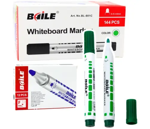 Set of Green Dry Erase Board Markers 12 pcs