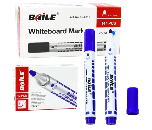 Set of Blue Dry Erase Board Markers 12 pcs