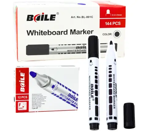 Set of Black Dry Erase Board Markers 12pcs